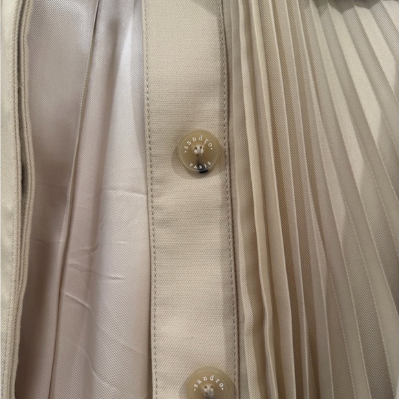 Sandro Vino Pleated Trench Coat New Sz 38 - Picture 4 of 6